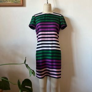 Brooks Brothers Striped Silk Faille Shirt Dress